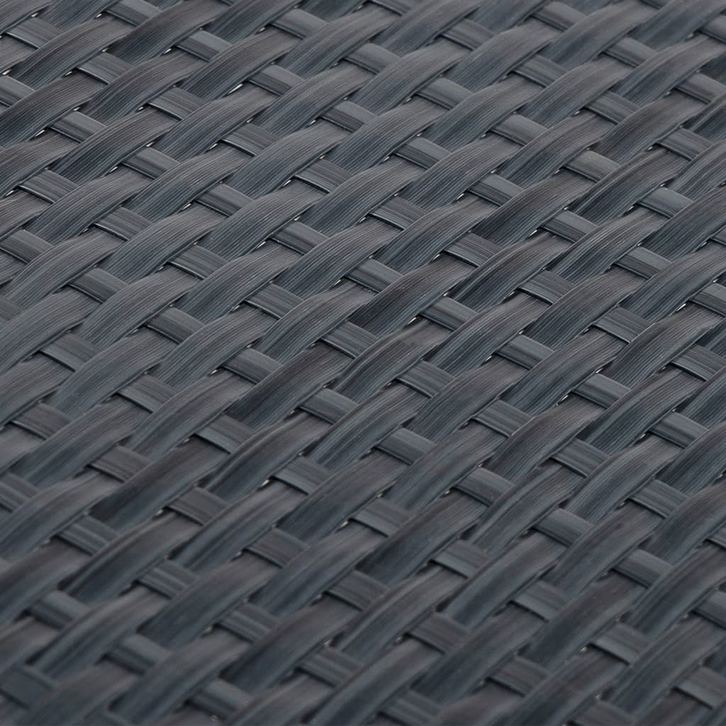 Anthracite grey synthetic rattan balcony awning 1000x100 cm