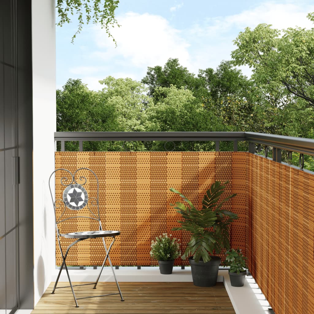 Anthracite grey synthetic rattan balcony awning 1000x100 cm