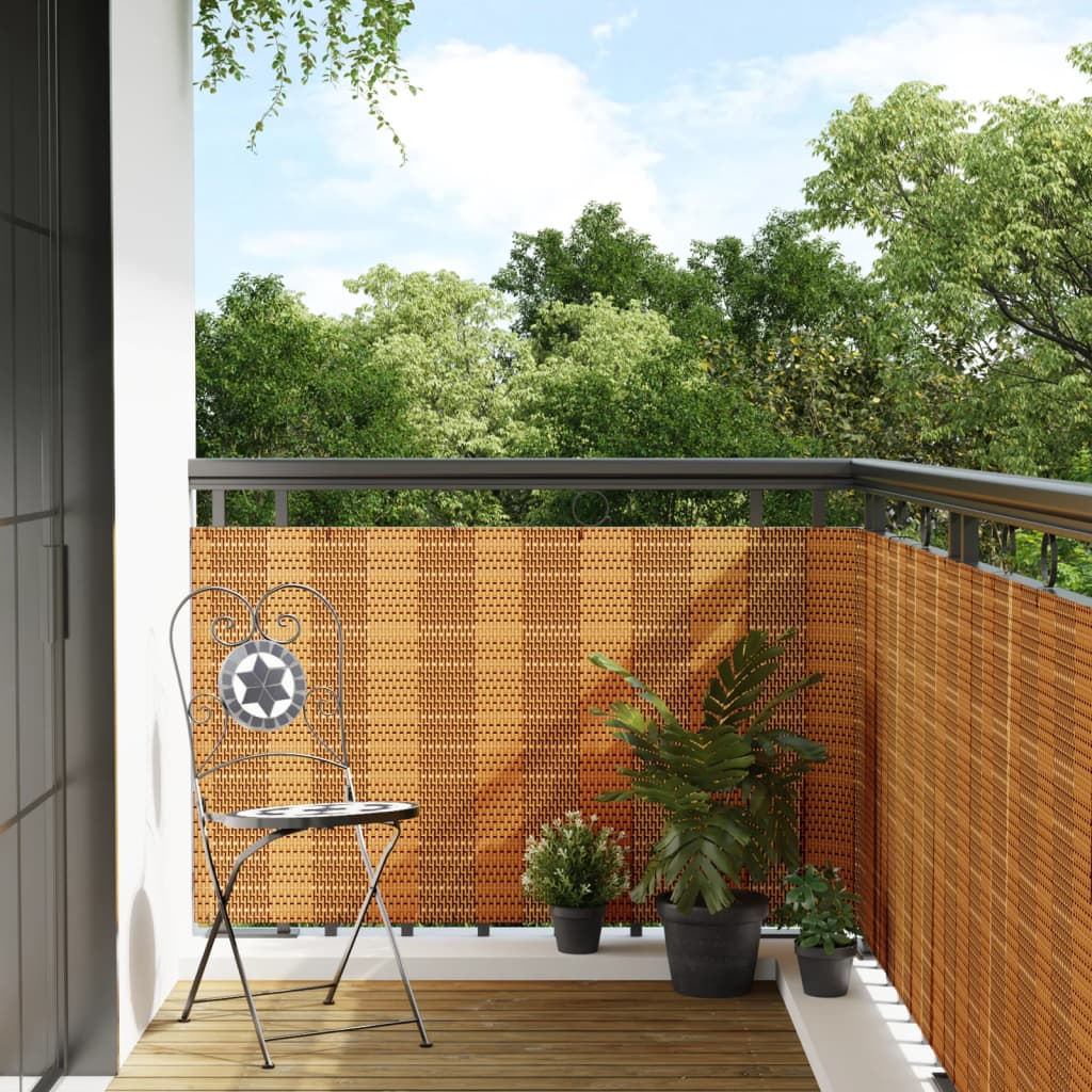 Anthracite grey synthetic rattan balcony awning 1000x100 cm