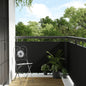 Anthracite grey synthetic rattan balcony awning 1000x100 cm
