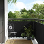 Anthracite grey synthetic rattan balcony awning 1000x100 cm