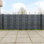 Toldos de balcón 10 uds ratán sintético marrón claro 255x19 cm