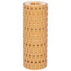 Balcony Privacy Screens 10 pcs Light Brown Synthetic Rattan 255x19 cm