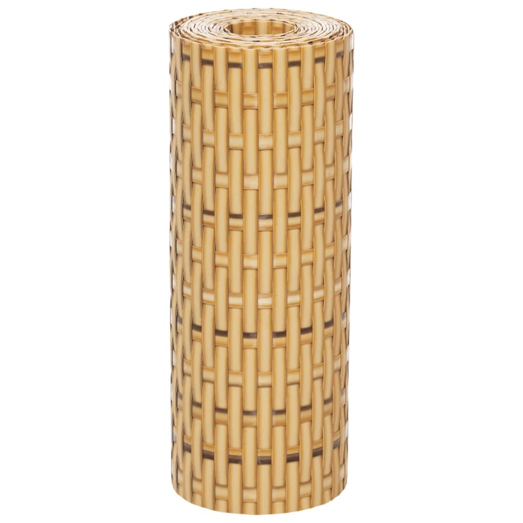 Balcony Privacy Screens 10 pcs Light Brown Synthetic Rattan 255x19 cm