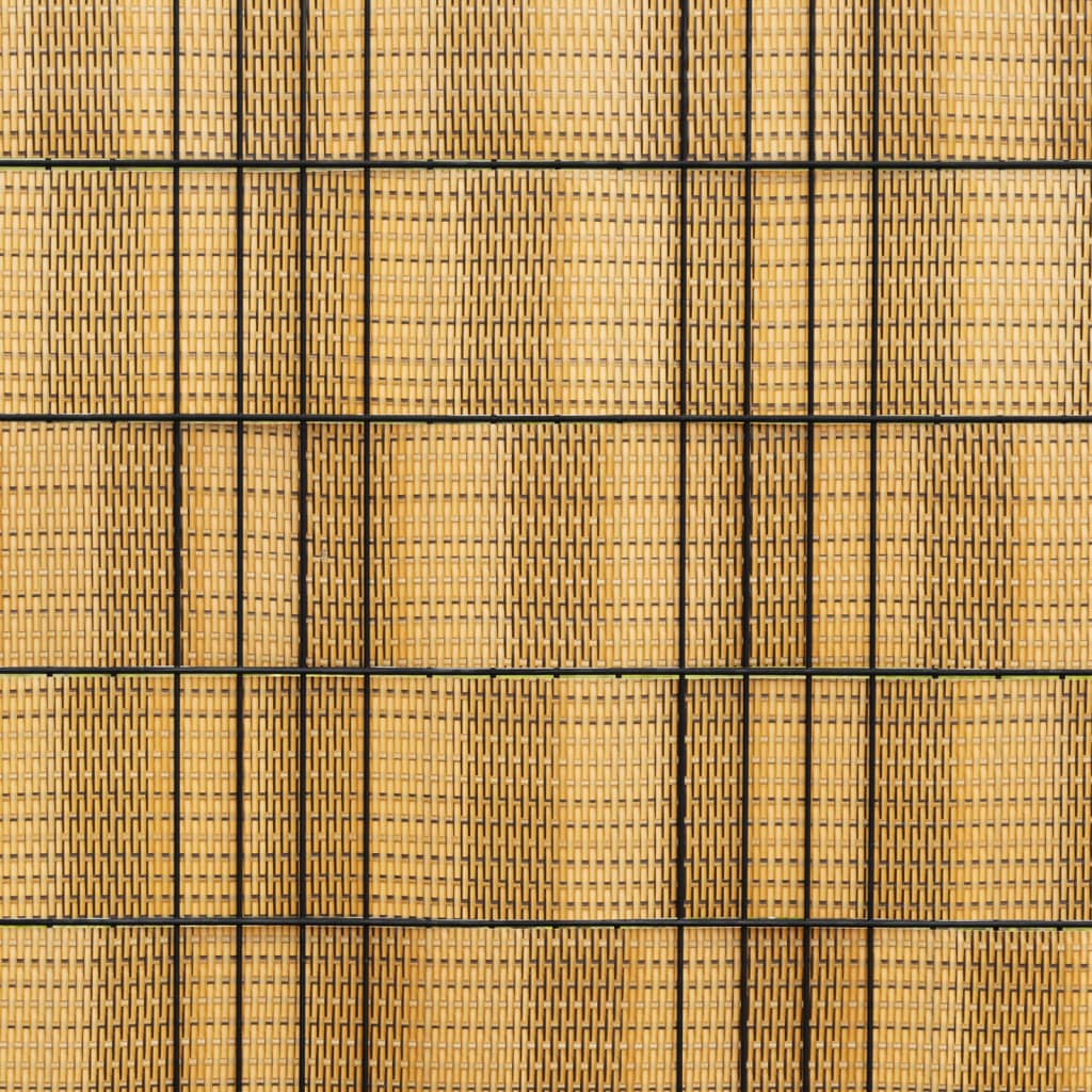 Balcony Privacy Screens 10 pcs Light Brown Synthetic Rattan 255x19 cm