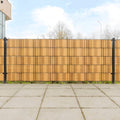 Balcony Privacy Screens 10 pcs Light Brown Synthetic Rattan 255x19 cm