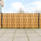 Balcony Privacy Screens 10 pcs Light Brown Synthetic Rattan 255x19 cm
