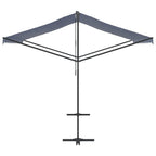 Toldo de pie tela y acero azul y blanco 300x300 cm