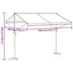 Toldo de pie tela y acero azul y blanco 300x300 cm