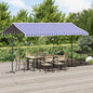 Toldo de pie tela y acero azul y blanco 300x300 cm