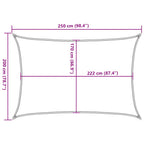Toldo de vela poliéster oxford 100% arena 2,5x2 m