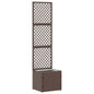 Jardim treliçado vaso Castanho 35 x 30 x 135 cm Metal