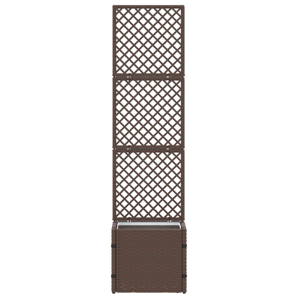 Jardín enrejado macetero Marrón 35 x 30 x 135 cm Metal