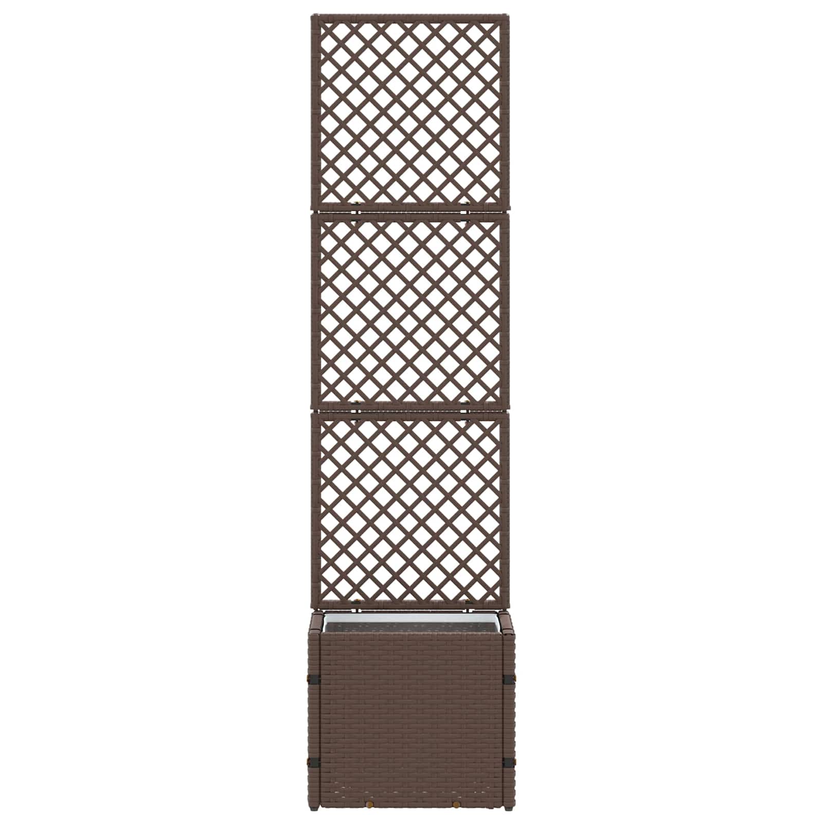 Jardín enrejado macetero Marrón 35 x 30 x 135 cm Metal