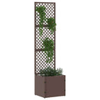 Jardín enrejado macetero Marrón 35 x 30 x 135 cm Metal
