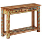 Mesa consola madera maciza reciclada 110x30x76 cm