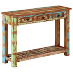 Mesa consola madera maciza reciclada 110x30x76 cm