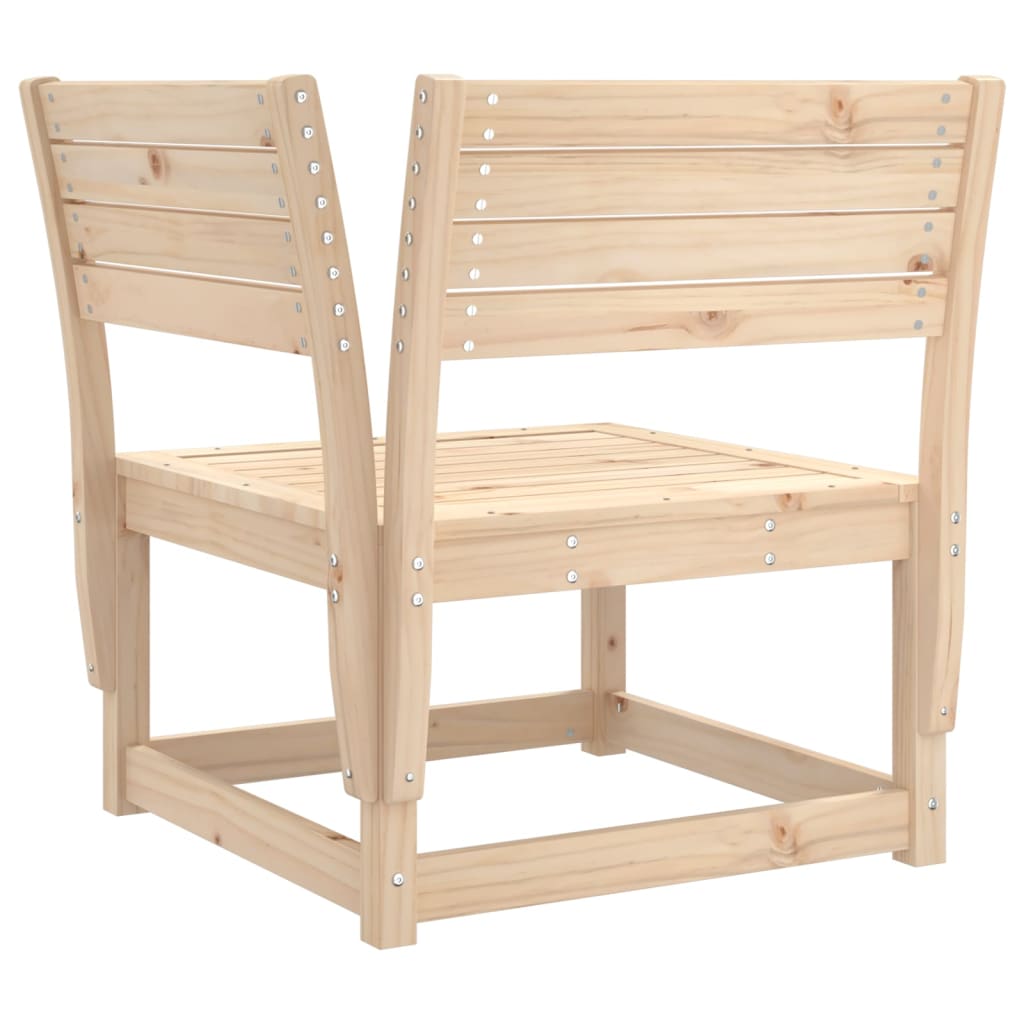 Sofá esquinero de jardín madera maciza de pino 73x73x78 cm