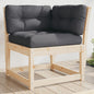 Garden Corner Sofa with Cushions Pine Wood 73x73x78 cm
