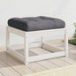 Garden stool with cushion, solid pine wood