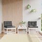 Garden sofas with cushions 2 pcs impregnated pine wood