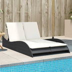 Tumbona con capota ratán sintético beige