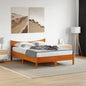 Cama sin colchón madera maciza de pino marrón cera 100x200 cm