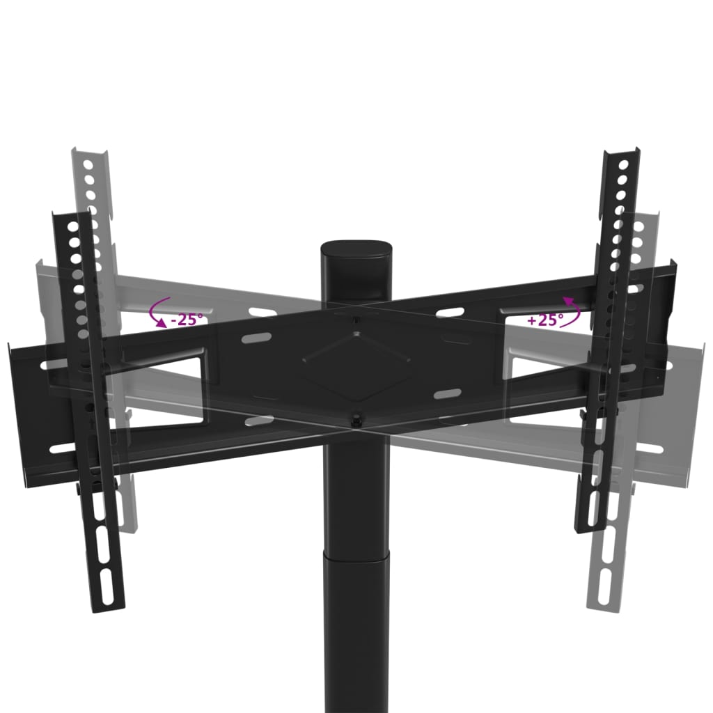 Mueble de TV de esquina 1 nivel para 32-65 pulgadas negro