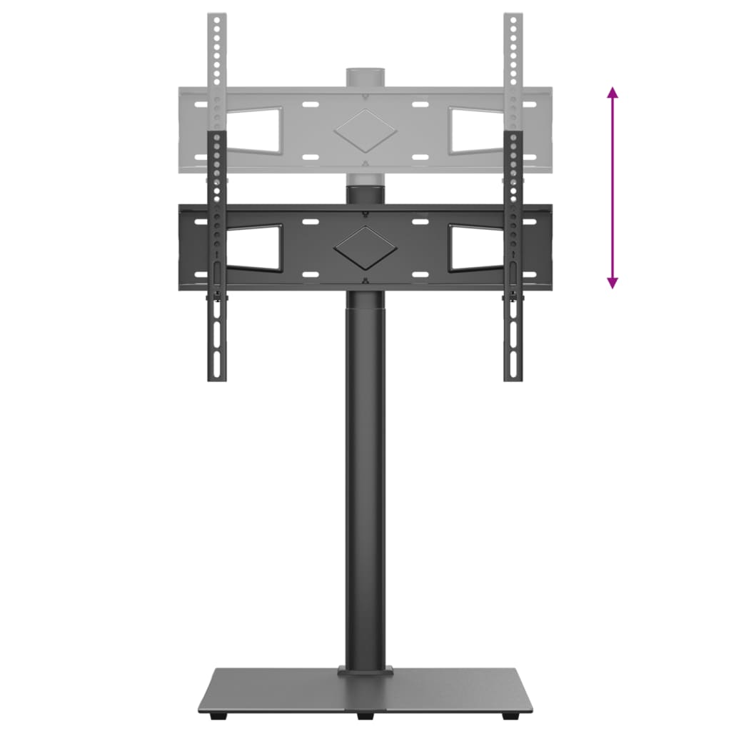 Mueble de TV de esquina 1 nivel para 32-65 pulgadas negro