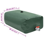 Depósito de agua plegable con grifo PVC 100 l