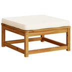 Juego de muebles jardín 6 pzas con cojines madera maciza acacia