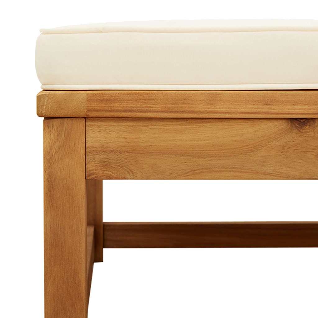 Juego de muebles jardín 6 pzas con cojines madera maciza acacia