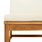 Juego de muebles jardín 6 pzas con cojines madera maciza acacia