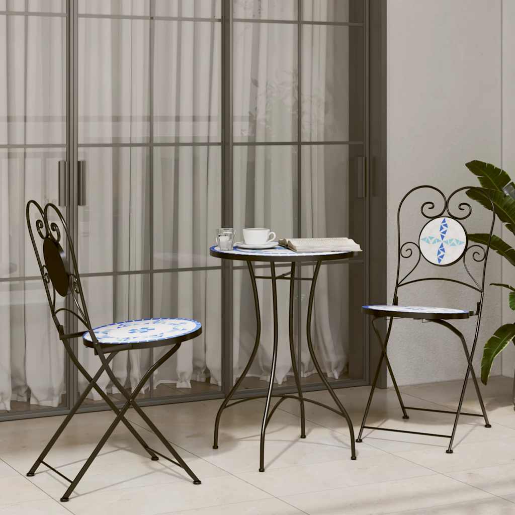 Juego de bistro de 3 piezas polipropileno y madera maciza beige
