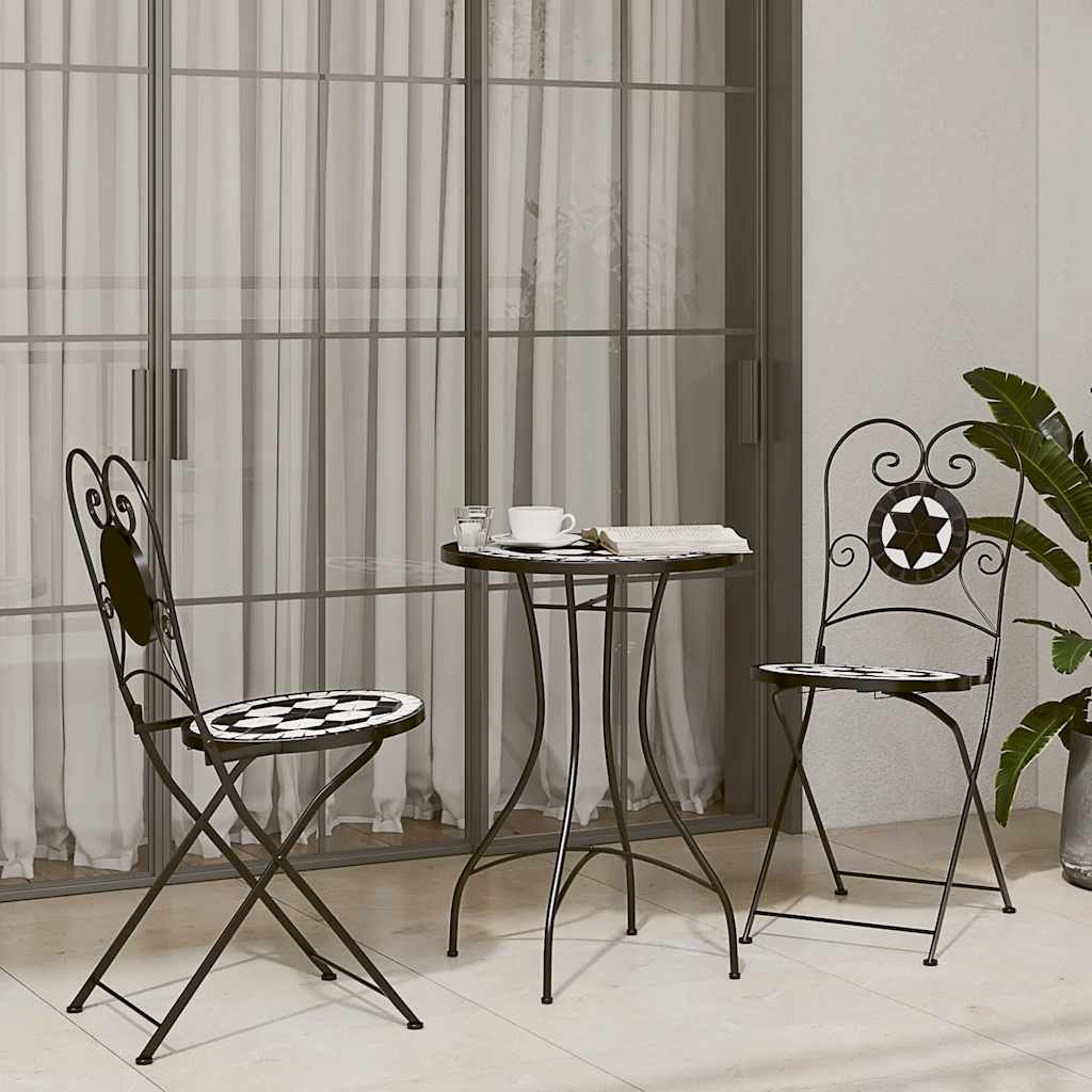 Juego de bistro de 3 piezas polipropileno y madera maciza beige