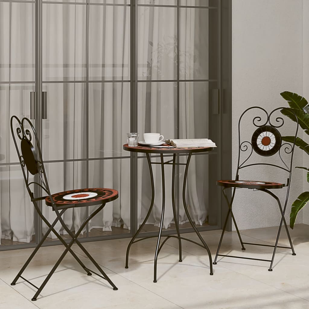 Juego de bistro de 3 piezas polipropileno y madera maciza beige