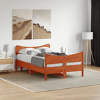 Cama sin colchón madera maciza de pino blanca 180x200 cm