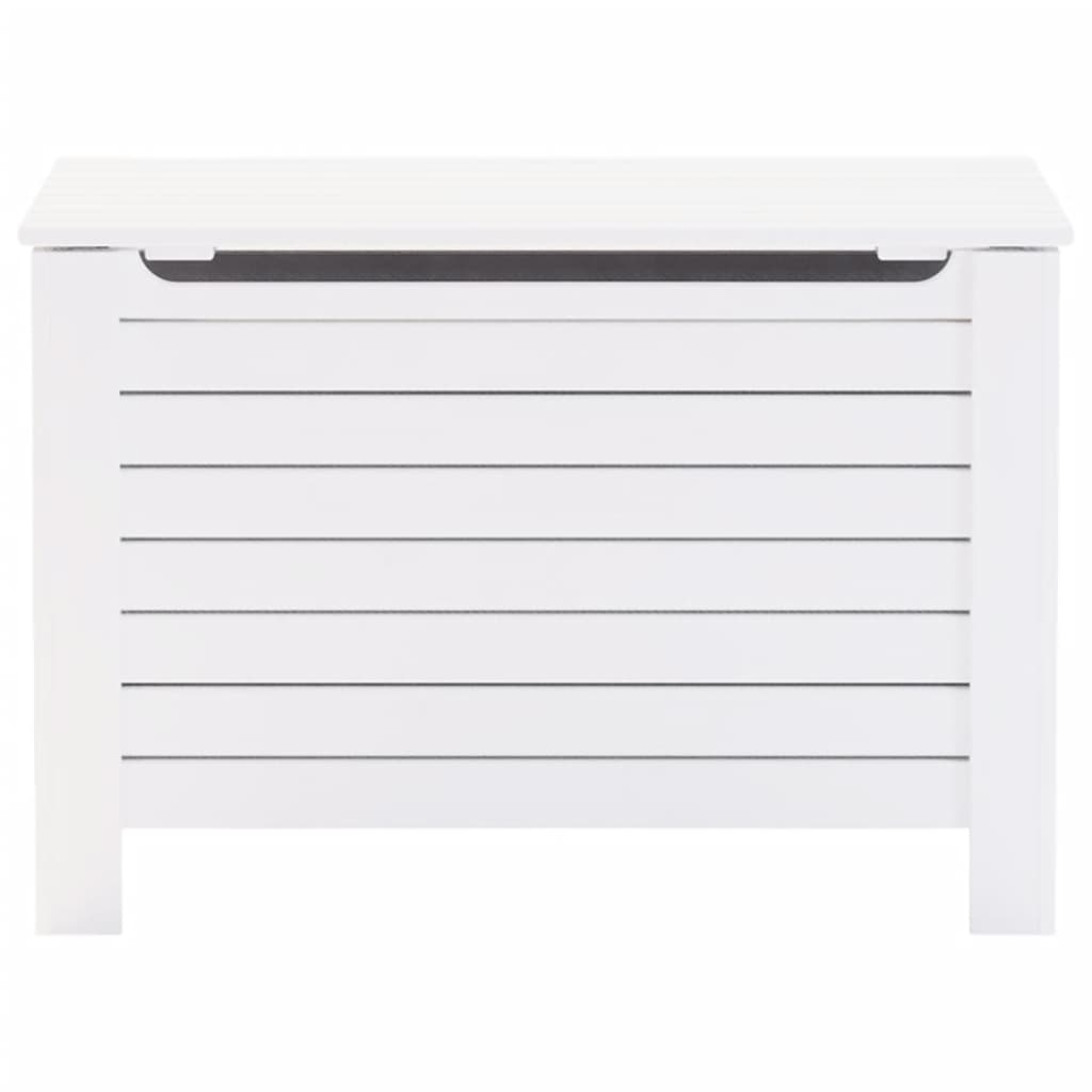 Caixa de arrumação e tampa RANA madeira maciça branca 100x49x54cm