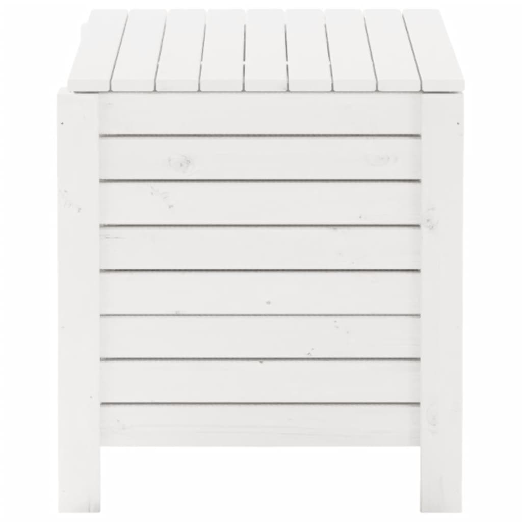 Caixa de arrumação e tampa RANA madeira maciça branca 100x49x54cm