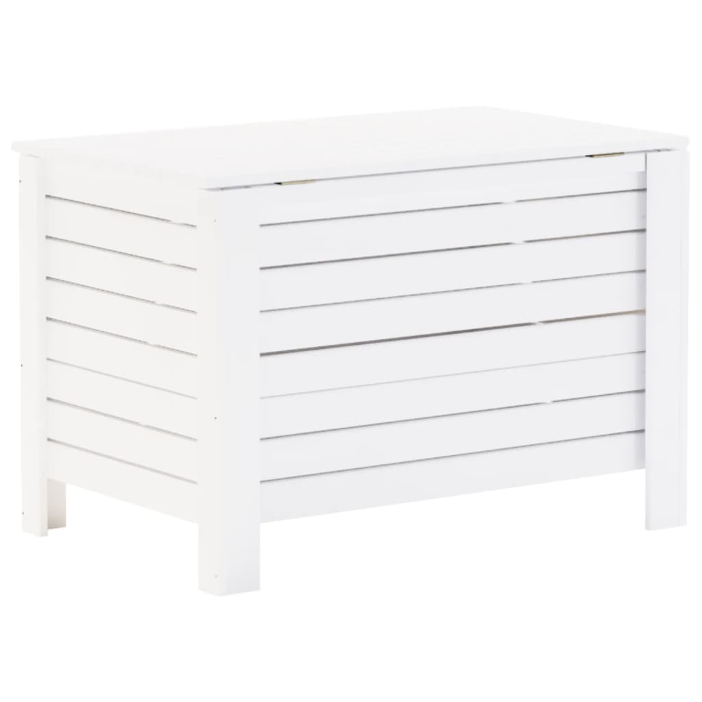 Caixa de arrumação e tampa RANA madeira maciça branca 100x49x54cm