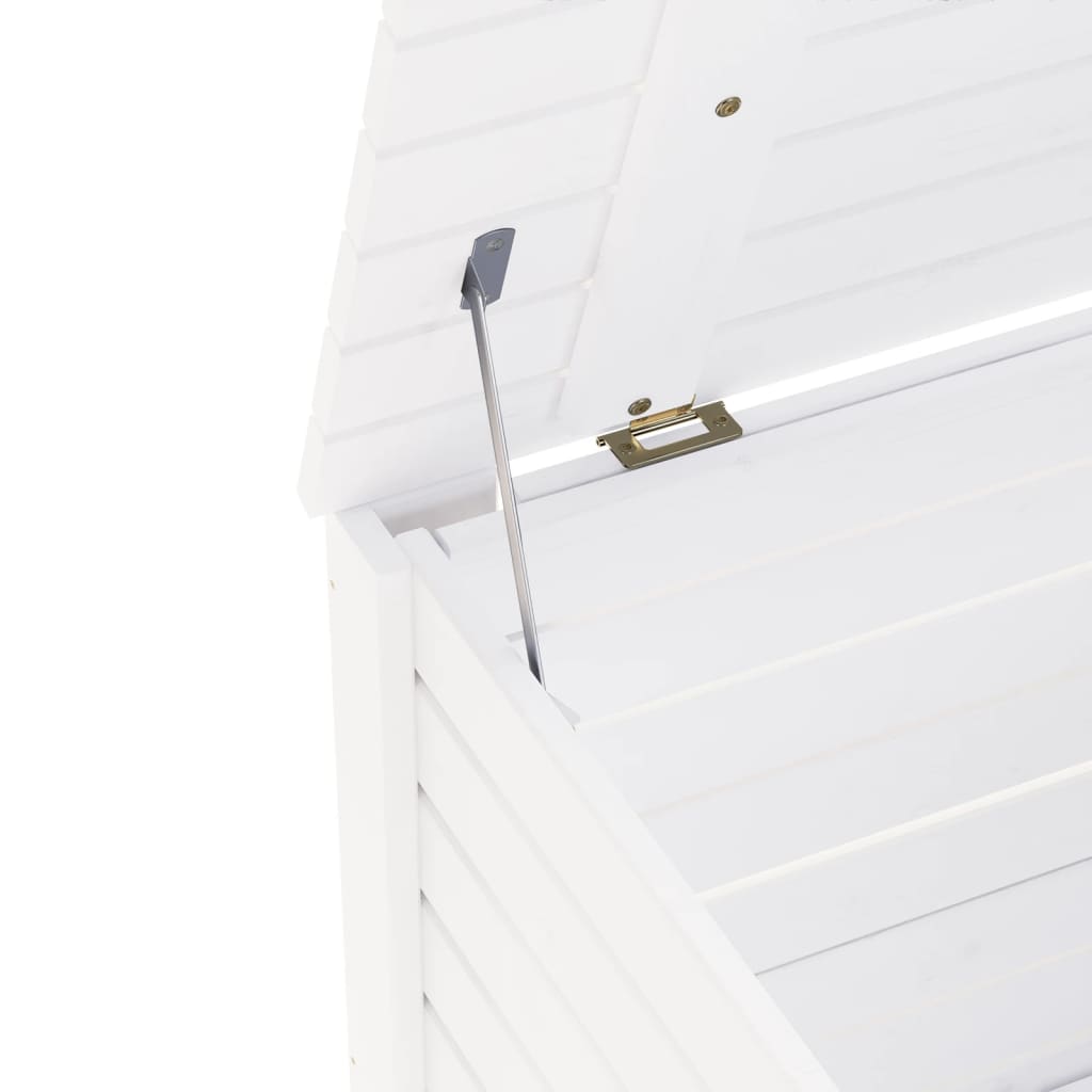 Caixa de arrumação e tampa RANA madeira maciça branca 100x49x54cm