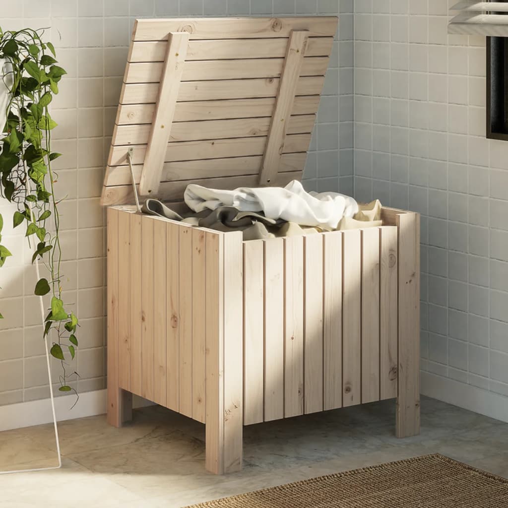 RANA Solid Pine Storage Box with Lid 60x49x54 cm
