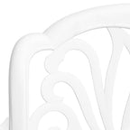 Juego de comedor de jardín 5 piezas aluminio fundido blanco