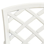Sillas de jardín 6 unidades aluminio fundido blanco