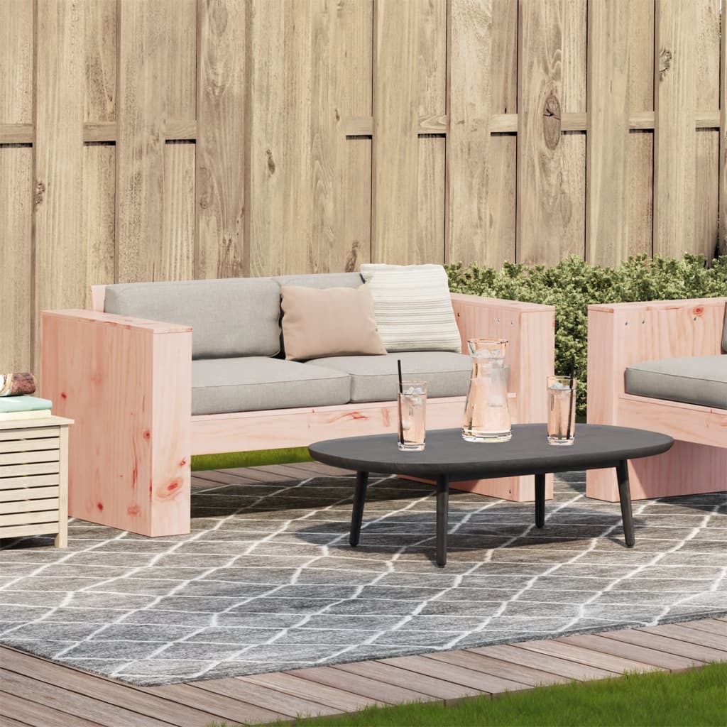 Sofá de jardín de 2 plazas madera maciza Douglas 134x60x62 cm