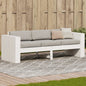 Sofá de jardim 2 lugares madeira de pinho castanho cera 134x60x62 cm