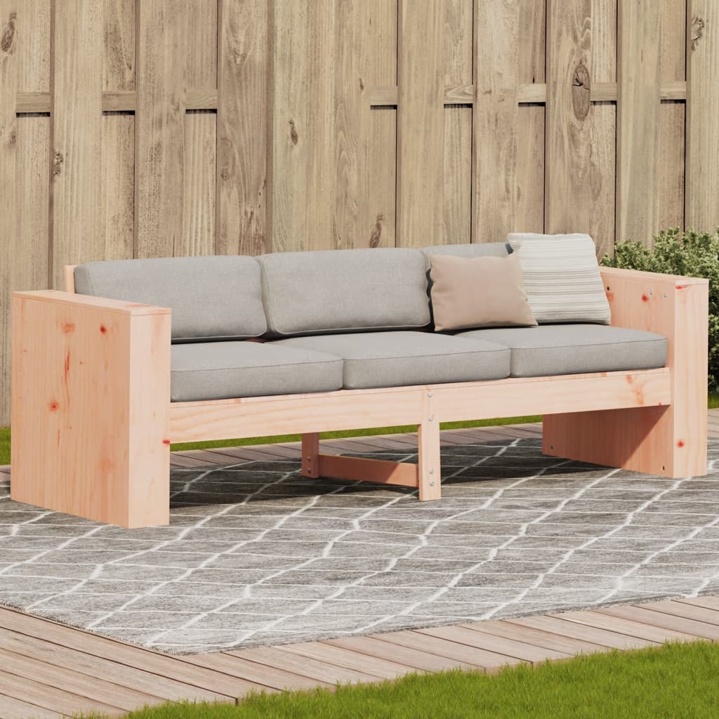 Sofá de jardín de 2 plazas madera maciza Douglas 134x60x62 cm