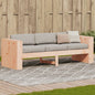 Sofá de jardim de 2 lugares madeira maciça Douglas 134x60x62 cm