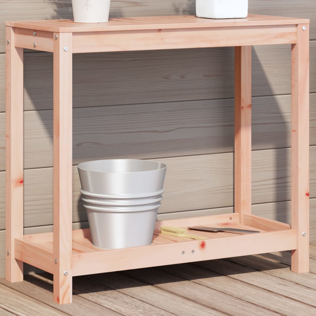 Mesa de plantación con estante madera maciza pino 108x50x75 cm