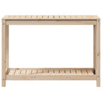 Mesa de plantación con estante madera maciza pino 108x50x75 cm